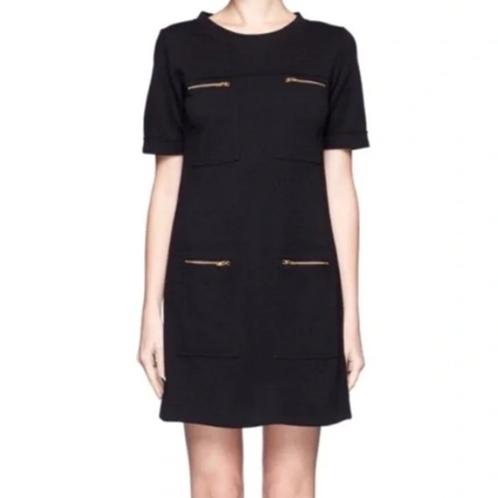 J. Crew Womens Wool Zippered Shift Dress Size 12 Preppy Pockets Retro Mod 60s - Picture 1 of 8